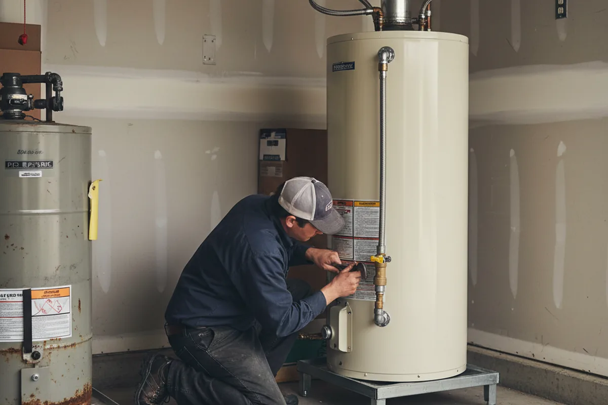 Water heater and shutoff valve replacement in Midland Park
